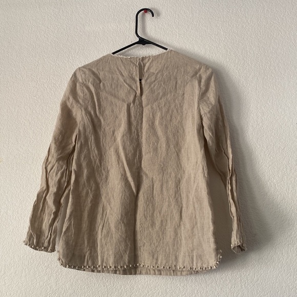 J. Crew Embroidered Bohemian 100% Linen Top - Picture 3 of 8